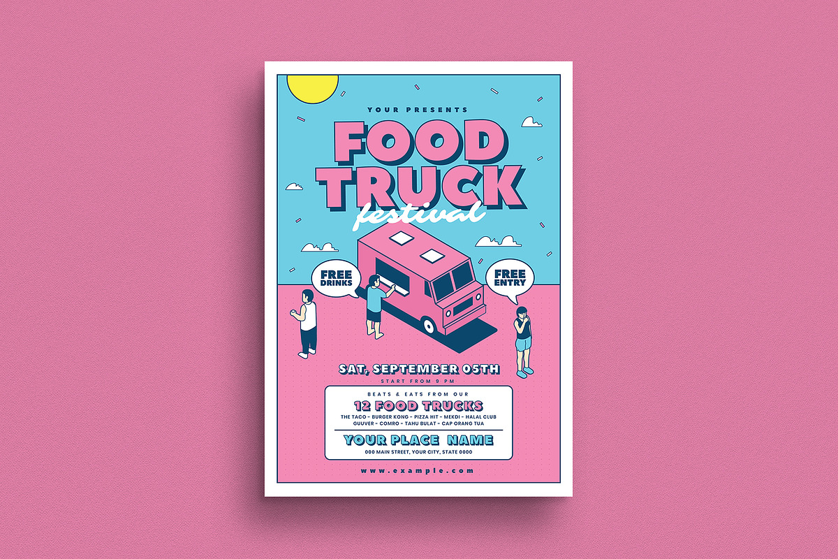Food Truck Event Flyer in Flyer Templates - product preview 8