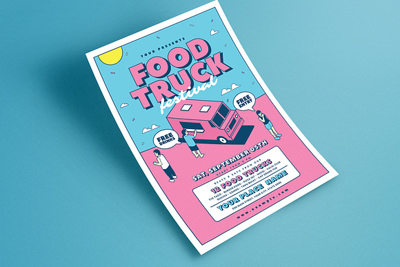 Food Truck Event Flyer in Flyer Templates - product preview 1
