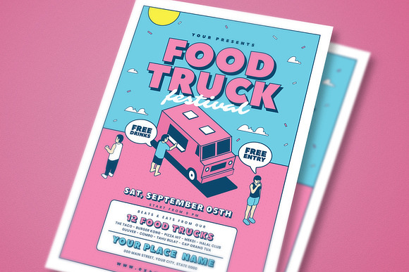 Food Truck Event Flyer in Flyer Templates - product preview 2