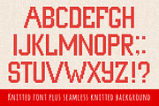 Knitted font and seamless background