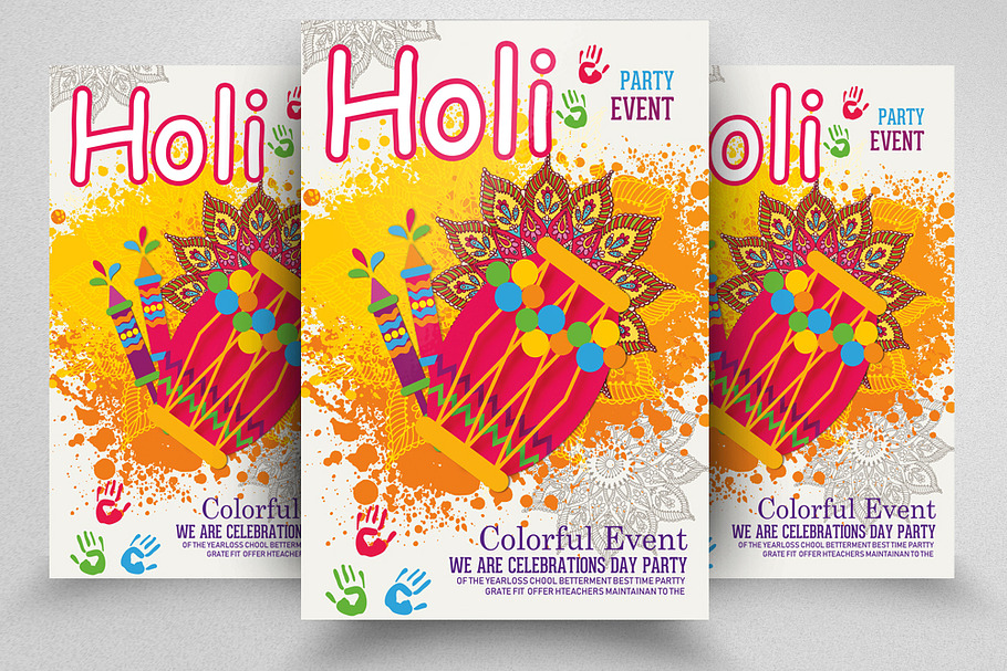Holi Festival of Colors Flyer in Flyer Templates - product preview 8