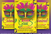 Masquerade Mardi Gras Carnival Flyer