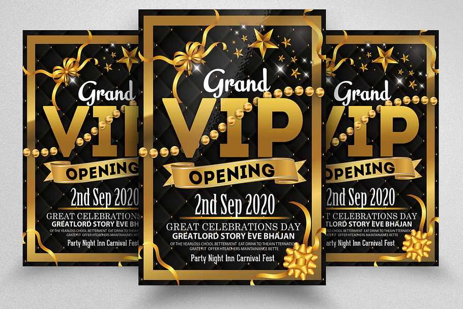 Vip Grand Opening Party Flyer