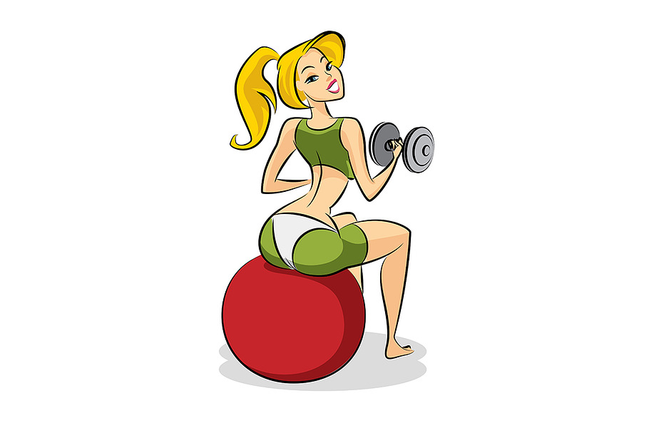 Woman fitness. in Illustrations - product preview 8