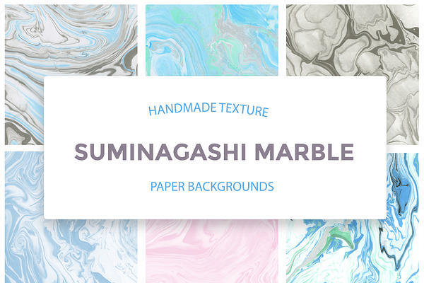 Suminagashi Marbled Backgrounds