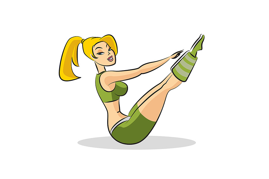 Woman fitness in Illustrations - product preview 8