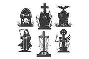 Headstones death symbols