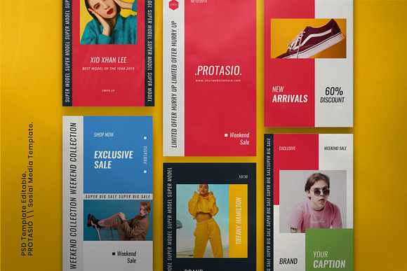 PROTASIO - Brand Social Media Bundle in Instagram Templates - product preview 3