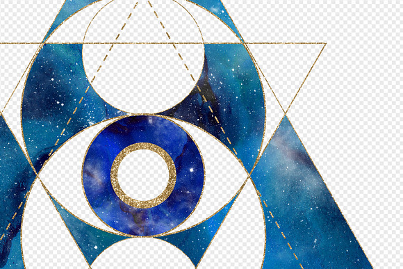 Galaxy Sacred Geometry in Illustrations - product preview 1