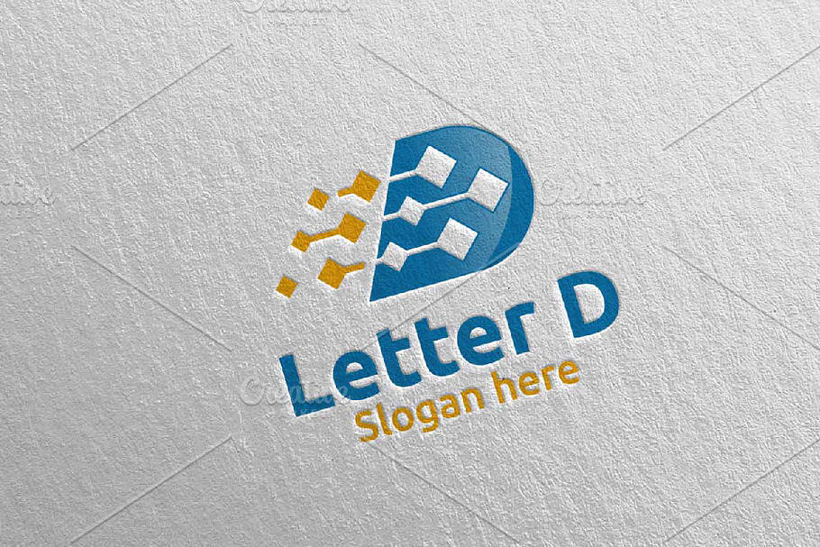 Letter D Digital Marketing Logo 60