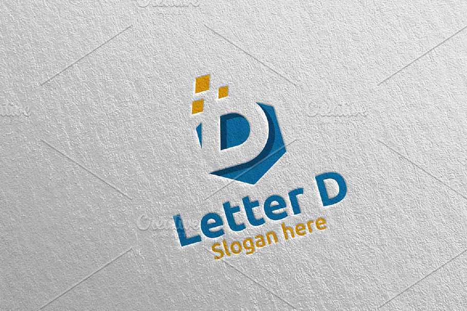 Letter D Digital Marketing Logo 62