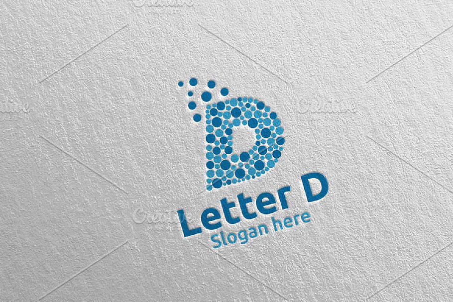 Bubble Letter D Digital Logo 63 in Logo Templates - product preview 8