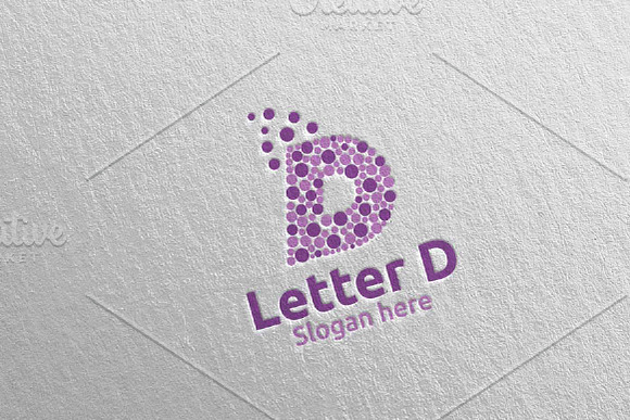 Bubble Letter D Digital Logo 63 in Logo Templates - product preview 1