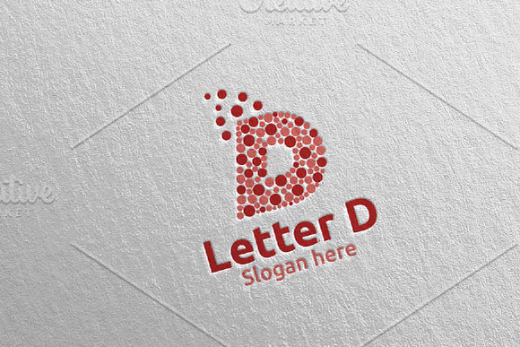Bubble Letter D Digital Logo 63 in Logo Templates - product preview 2
