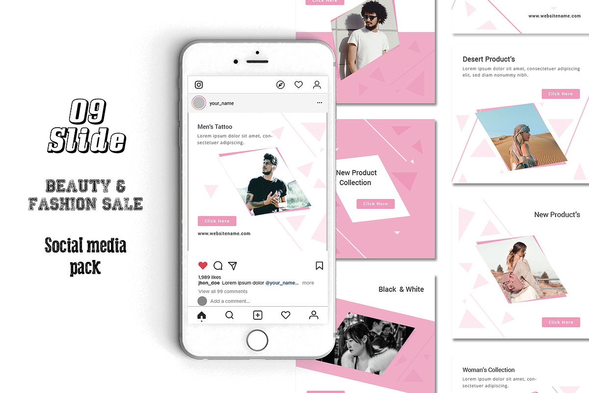 Fashion Instagram Post or Stories in Instagram Templates - product preview 8