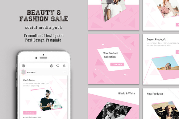 Fashion Instagram Post or Stories in Instagram Templates - product preview 2