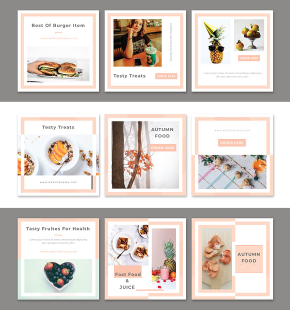 Food Social Media Pack in Instagram Templates - product preview 2