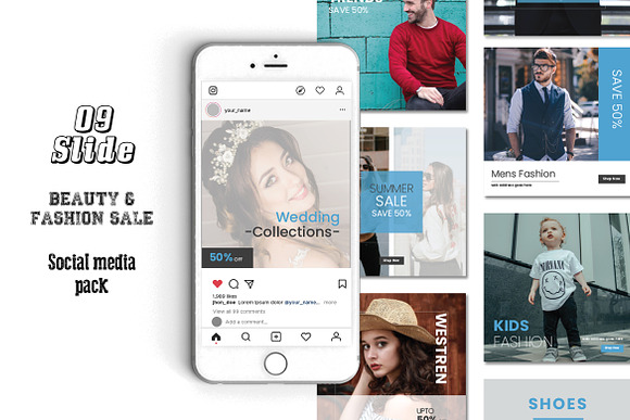 Beauty or Fashion Instagram Post in Instagram Templates - product preview 1