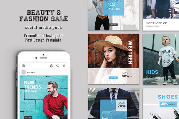 Beauty or Fashion Instagram Post in Instagram Templates - product preview 4