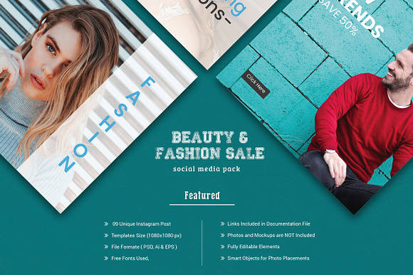 Beauty or Fashion Instagram Post in Instagram Templates - product preview 5