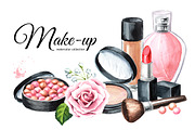 Make-up. Watercolor collection