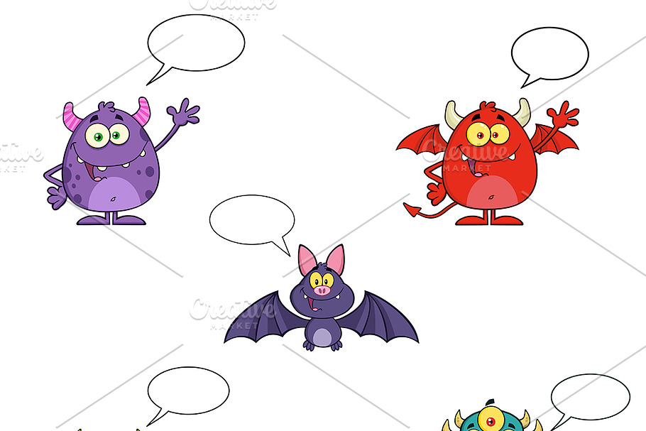 Halloween Cartoon Characters in Illustrations - product preview 8
