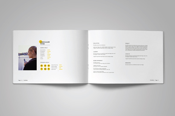 A5 Clean & Simple Portfolio in Brochure Templates - product preview 2