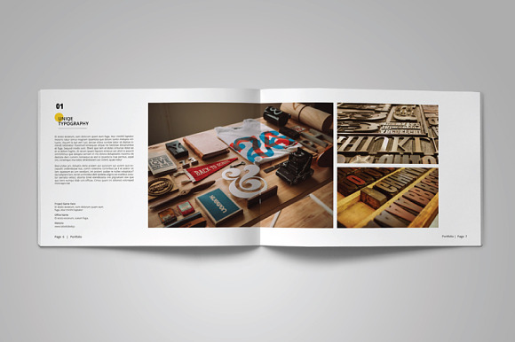 A5 Clean & Simple Portfolio in Brochure Templates - product preview 3