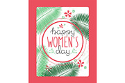 Happy womens day typography banner