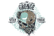 Grunge Skull Print #3
