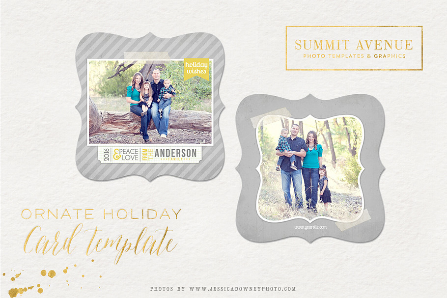 Modern Luxe Holiday Card Template