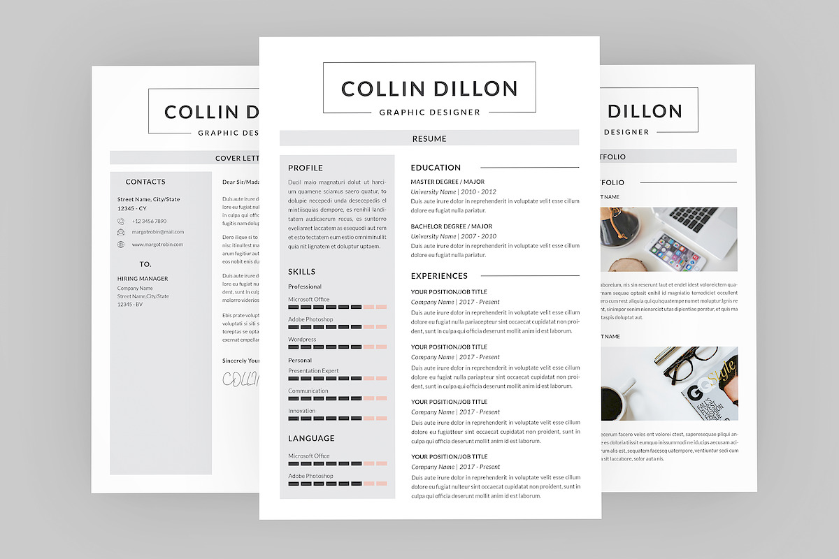 Collin Graphic Resume Designer in Resume Templates - product preview 8