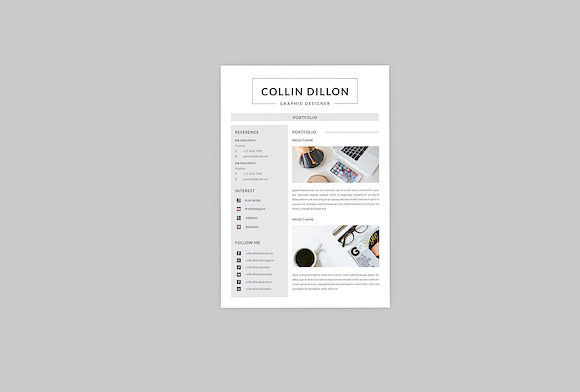 Collin Graphic Resume Designer in Resume Templates - product preview 3