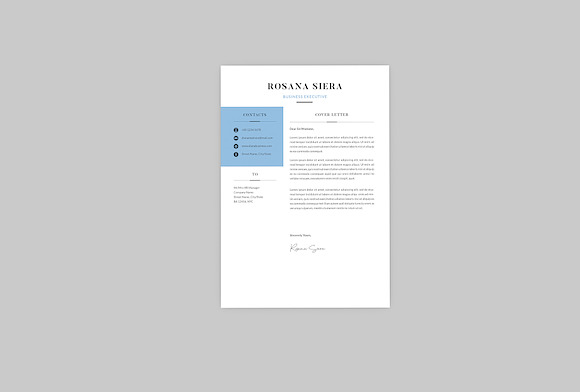 Rosana Business Resume Designer in Resume Templates - product preview 3