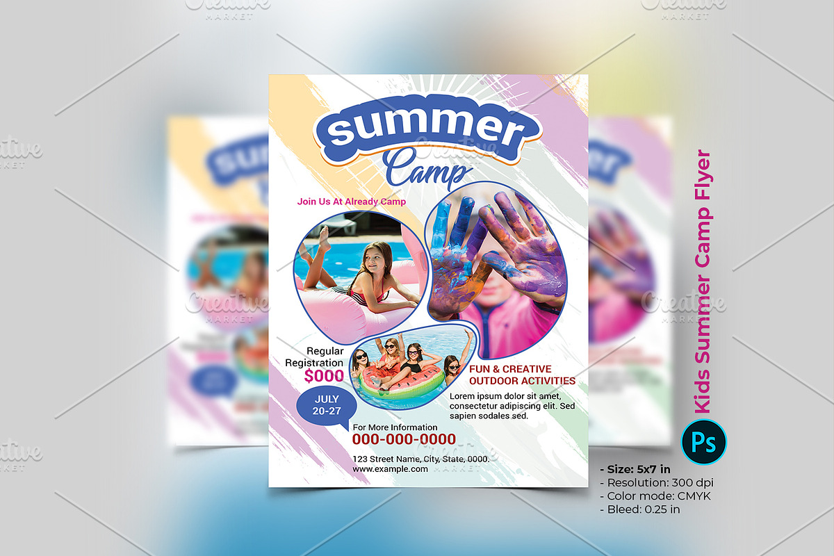 Kids Summer Camp Flyers V01 in Flyer Templates - product preview 8