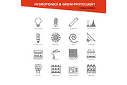 Vector set of line icons -