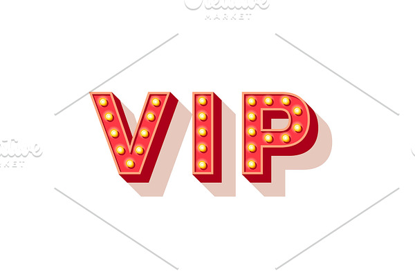 VIP only vector typography