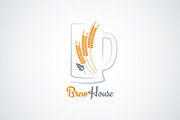 Beer mug barley design vector.