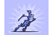 Robot police officer illustration