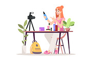 Cosmetics online review illustration