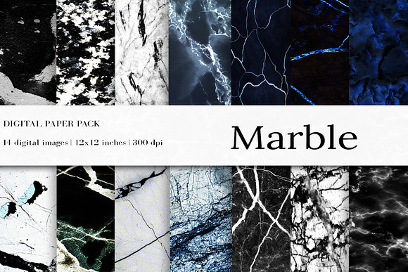 Marble Background Digital Paper in Textures - product preview 5