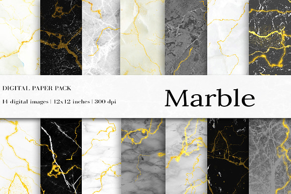 Marble Digital Papers in Textures - product preview 2