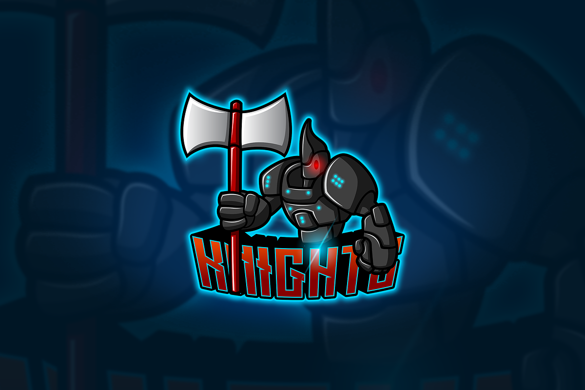 Knight - Mascot & Esport Logo in Logo Templates - product preview 8