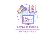 Campaign tracking concept icon