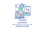 Postpaid promotion concept icon