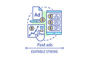 Paid ads concept icon