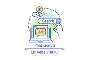 Paid search concept icon