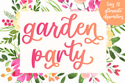 Garden Party, Thick Script Font