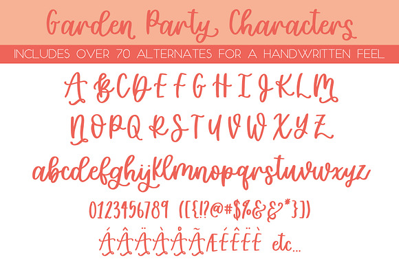 Garden Party, Thick Script Font in Script Fonts - product preview 8