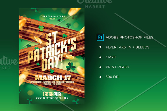 St. Patrick's Day Flyer Template in Flyer Templates - product preview 1